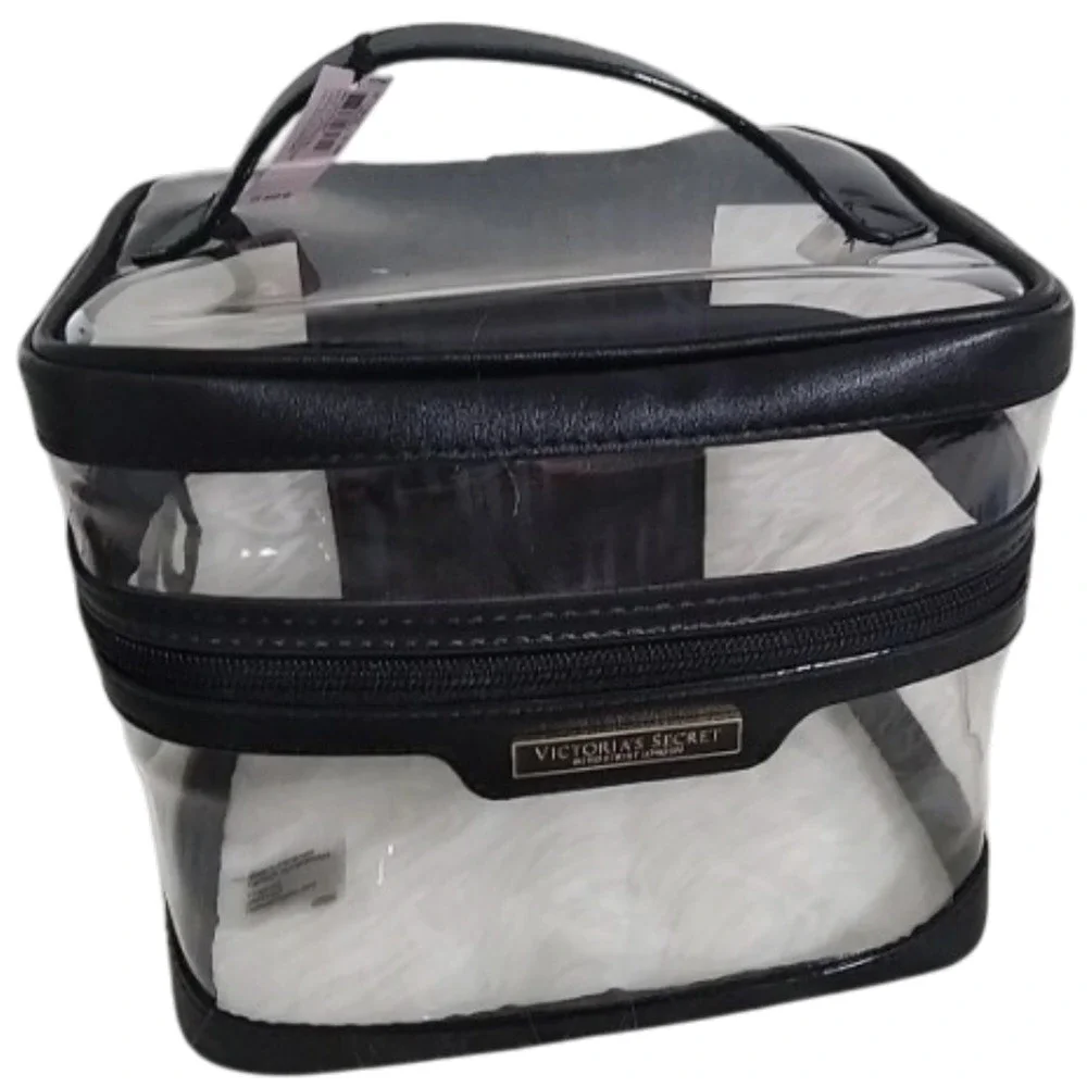VS Beauty Victoria's Secret Clear Cosmetic Travel Case Toiletry Bag NEW